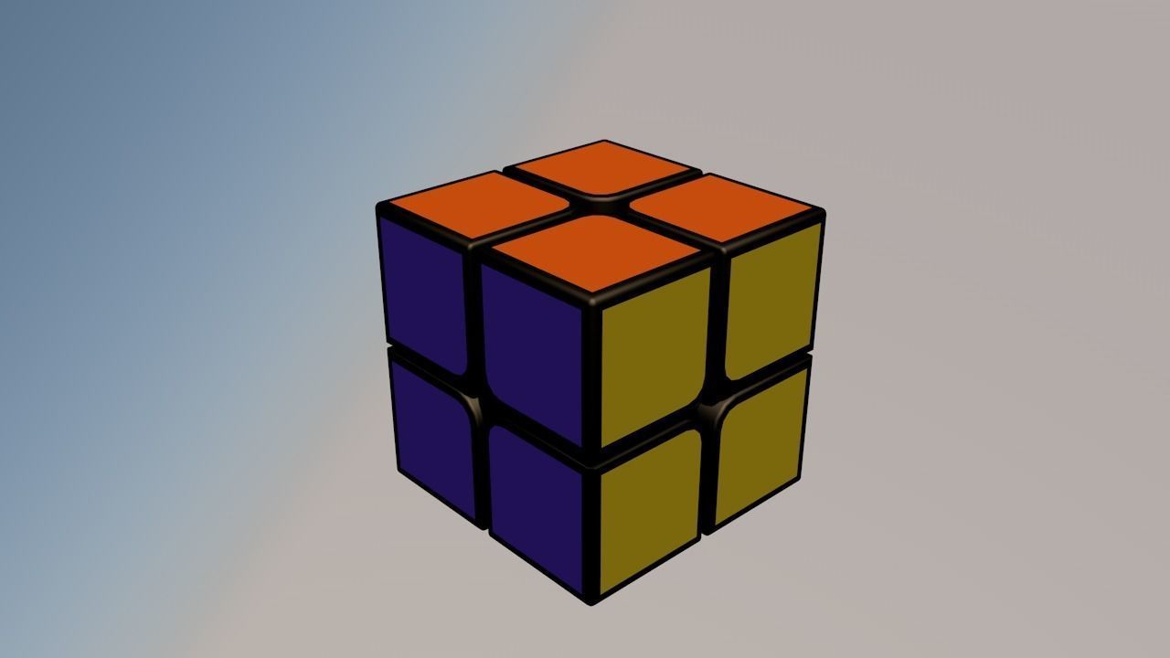 rubix cube 2x2 Free 3D model_5