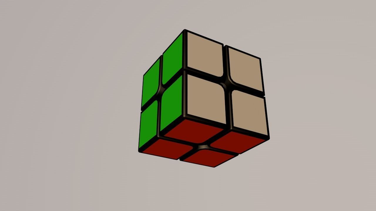 rubix cube 2x2 Free 3D model_6
