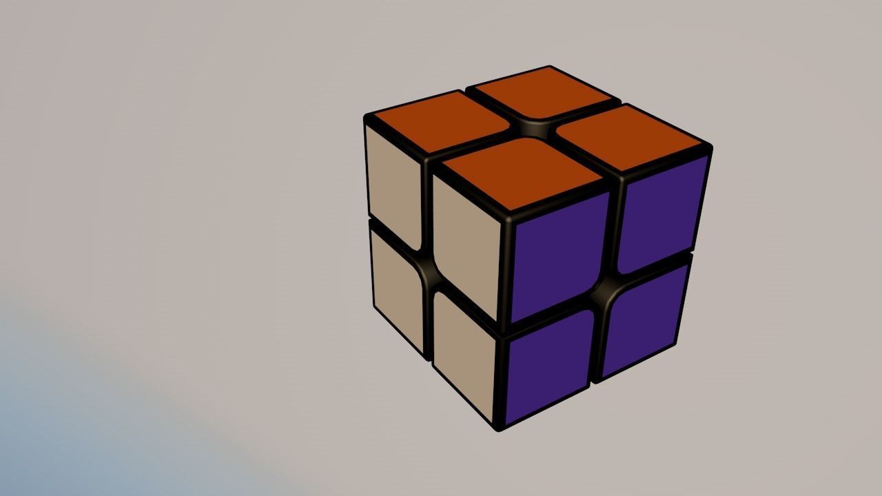 rubix cube 2x2 Free 3D model_4