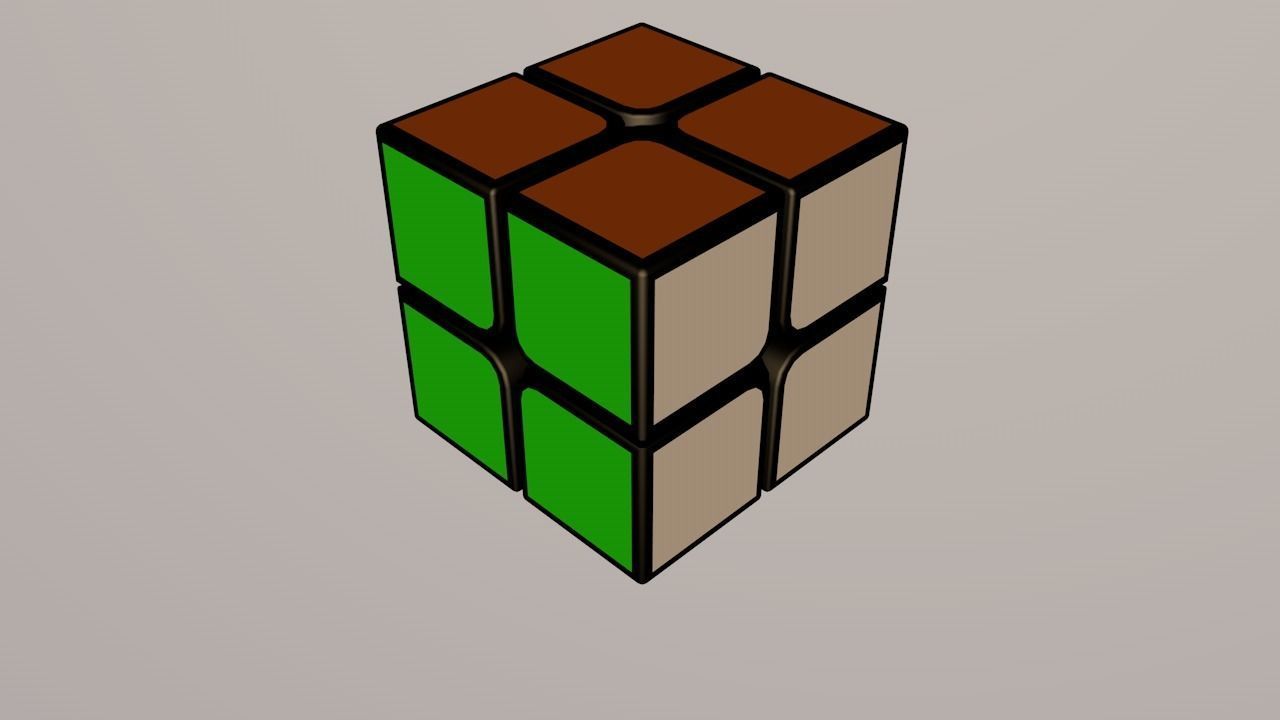 rubix cube 2x2 Free 3D model_3