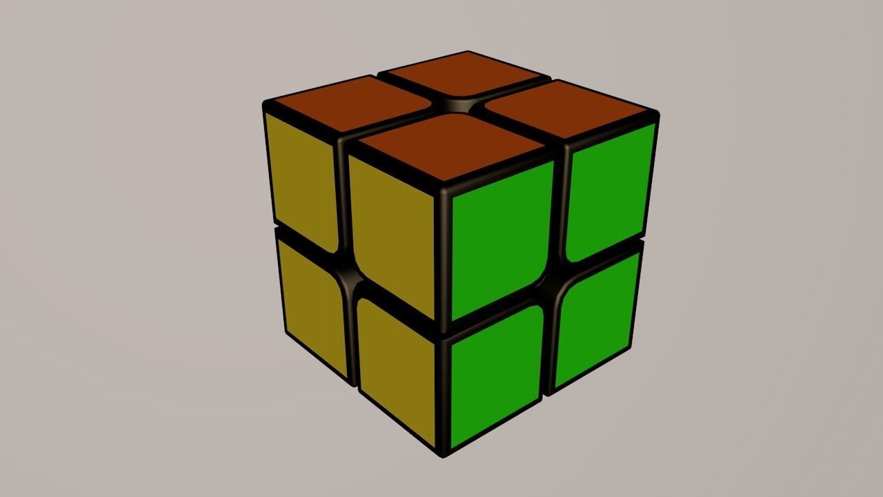 rubix cube 2x2 Free 3D model_2