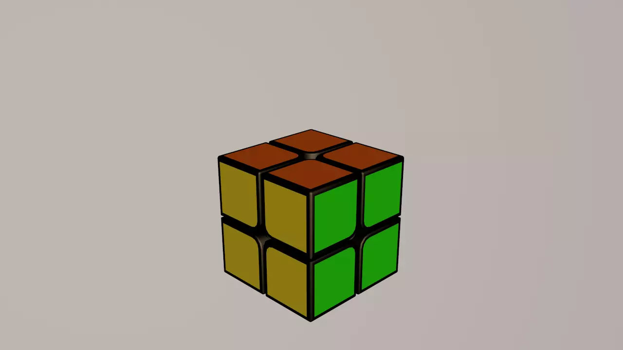 rubix cube 2x2 Free 3D model_0