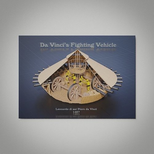 Da Vinci Tank Wall Picture 3D model