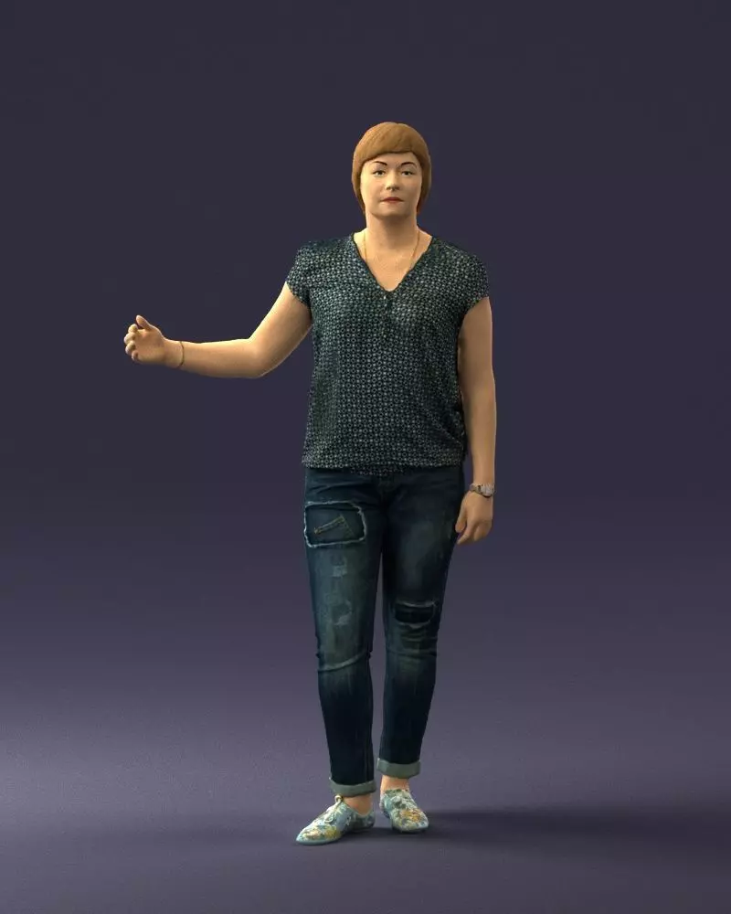 000713 Casual Middle-Aged Woman STL Miniature 3D print model