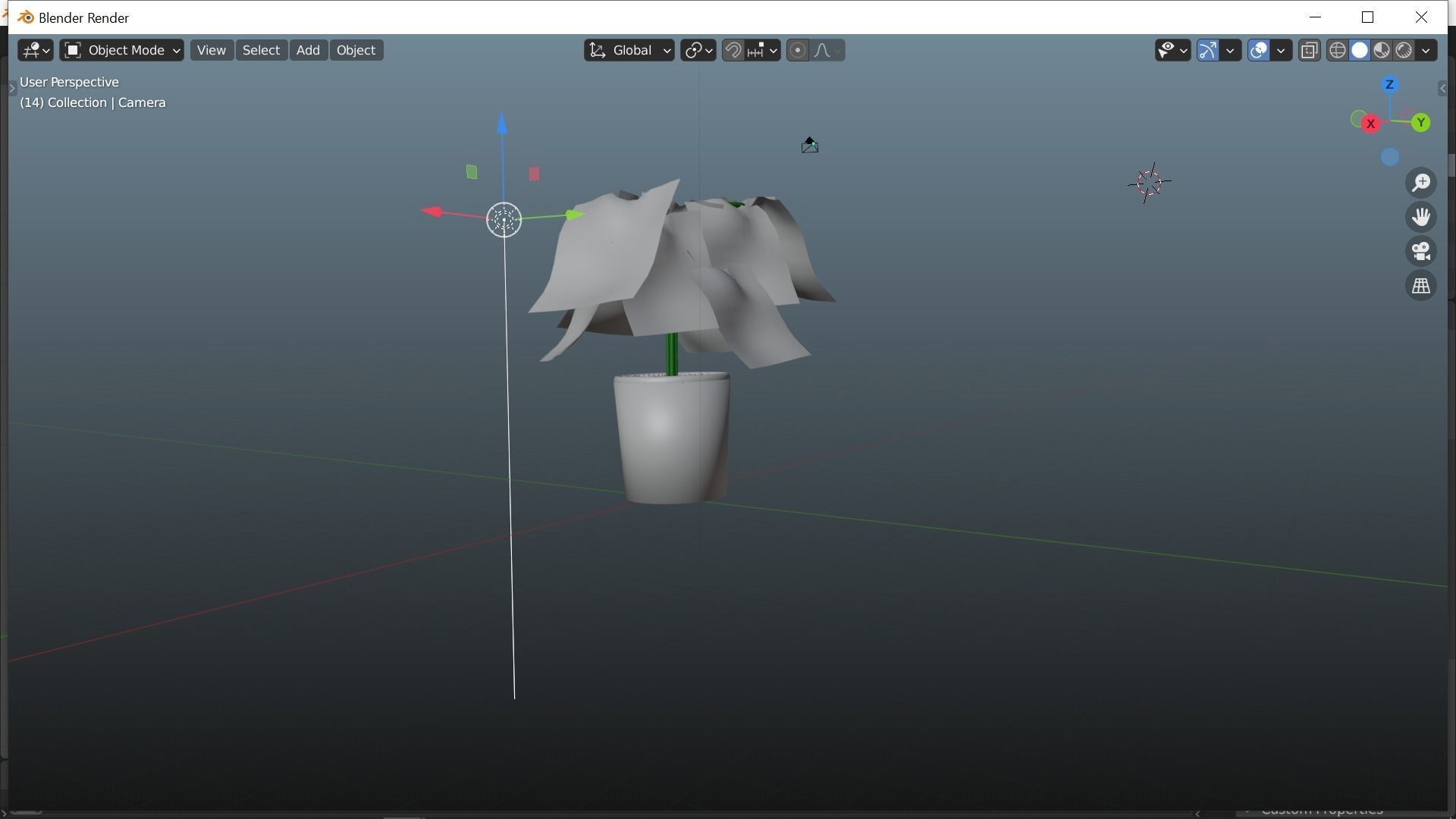 Swiss cheese plant 3D model_2
