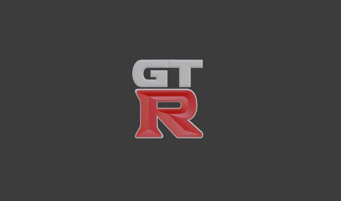 Nissan GTR Logo  3D model_3