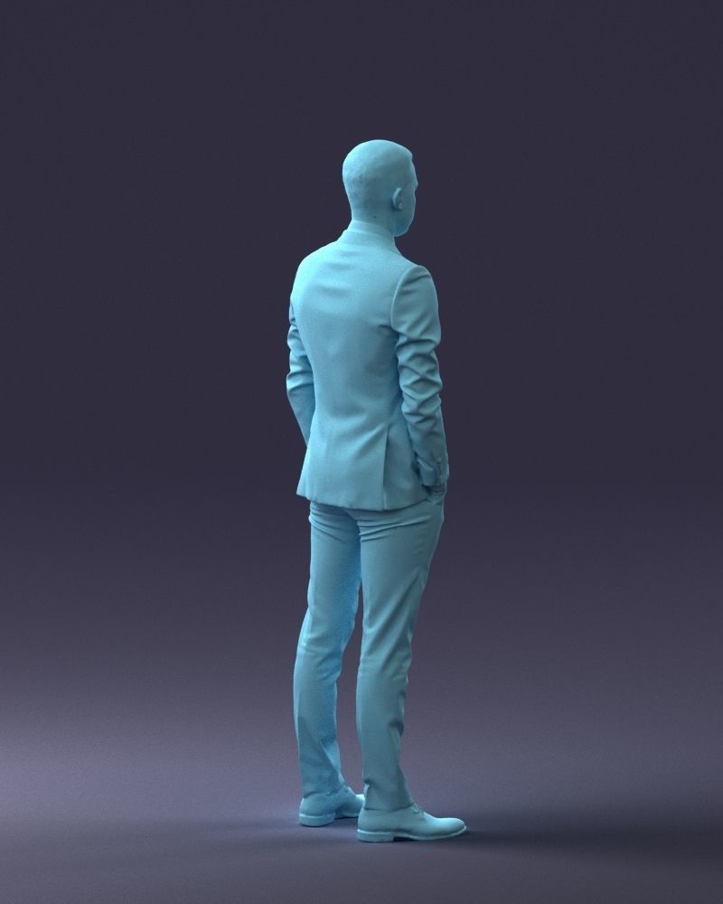 000191 Young Businessman in Suit Standing Pose 1012 3dp 3D print model_16
