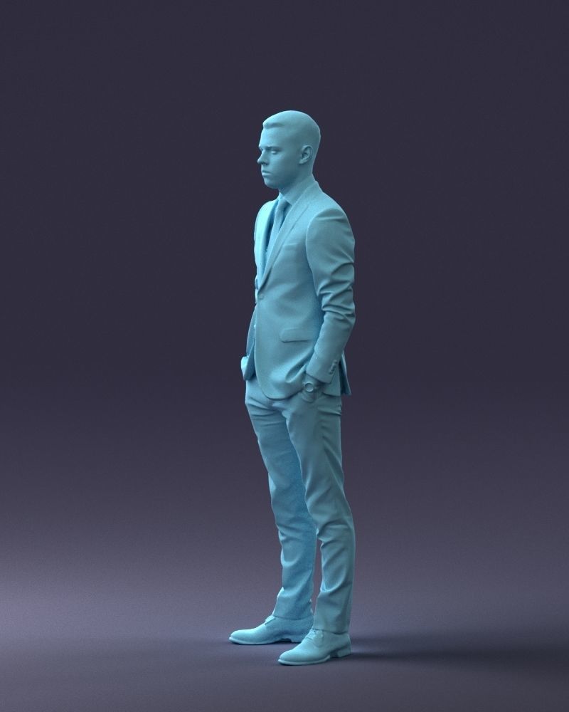 000191 Young Businessman in Suit Standing Pose 1012 3dp 3D print model_28