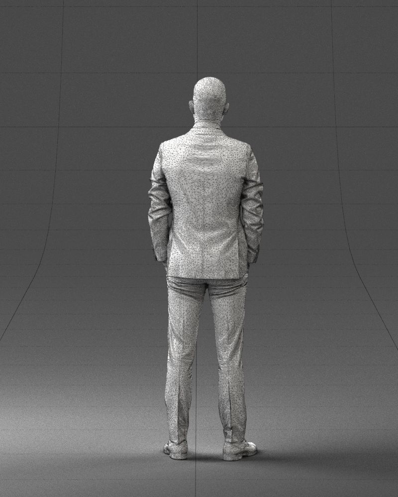 000191 Young Businessman in Suit Standing Pose 1012 3dp 3D print model_20