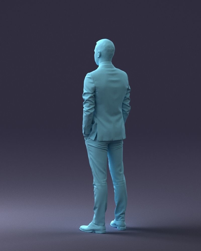 000191 Young Businessman in Suit Standing Pose 1012 3dp 3D print model_22