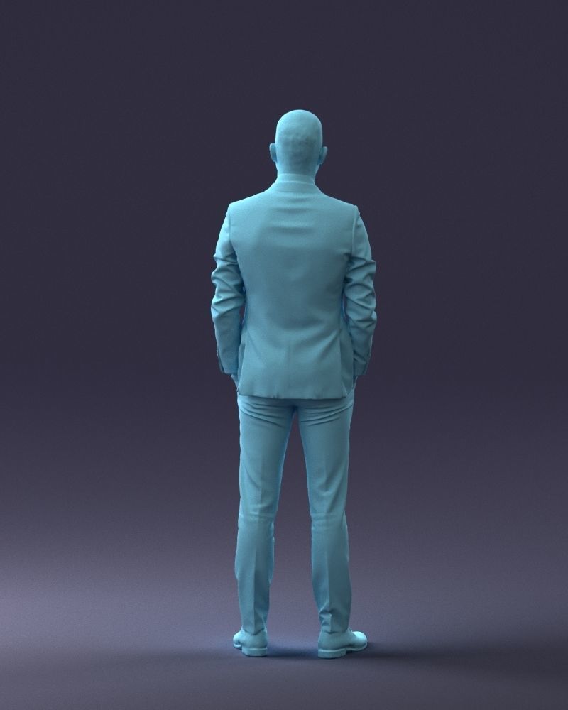 000191 Young Businessman in Suit Standing Pose 1012 3dp 3D print model_19