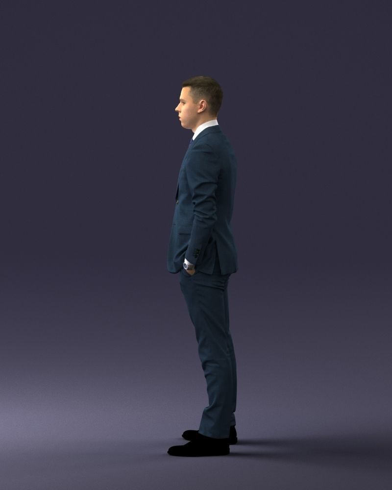 000191 Young Businessman in Suit Standing Pose 1012 3dp 3D print model_24