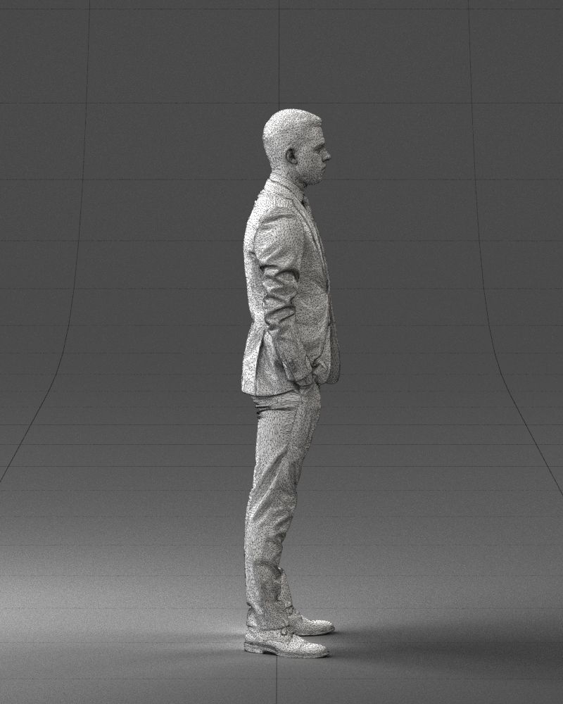 000191 Young Businessman in Suit Standing Pose 1012 3dp 3D print model_14