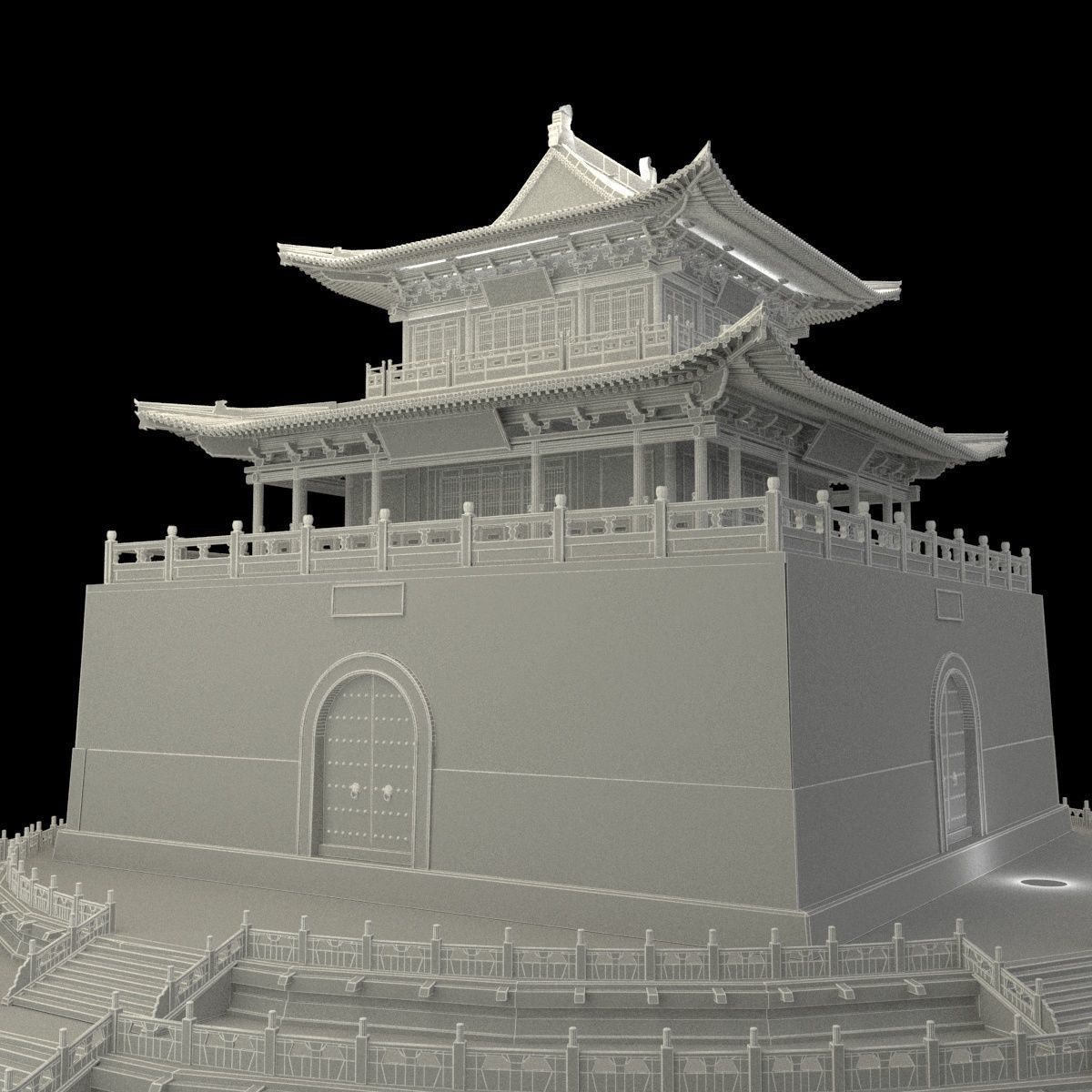 Chinese ancient  house   3D model_7