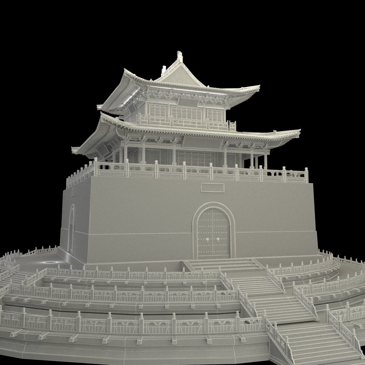 Chinese ancient  house   3D model_6