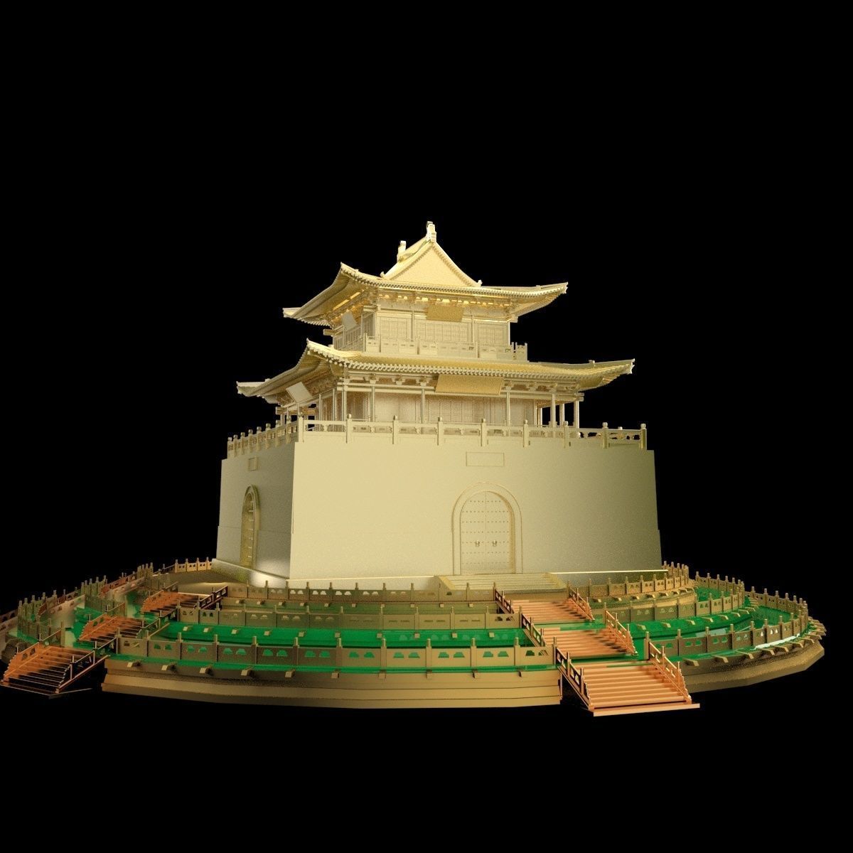Chinese ancient  house   3D model_3