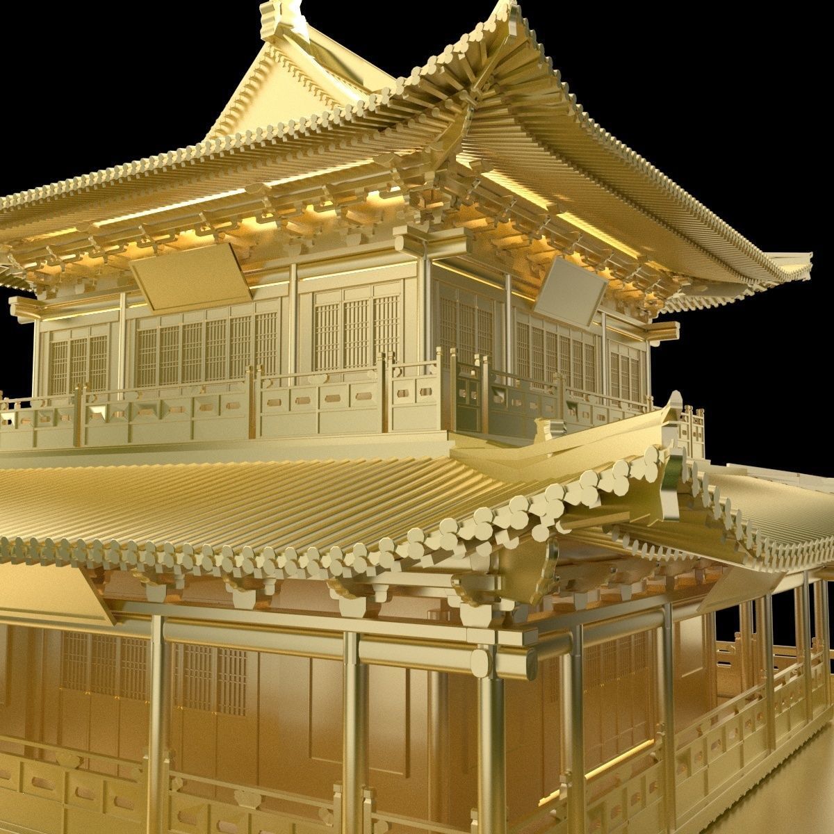 Chinese ancient  house   3D model_8