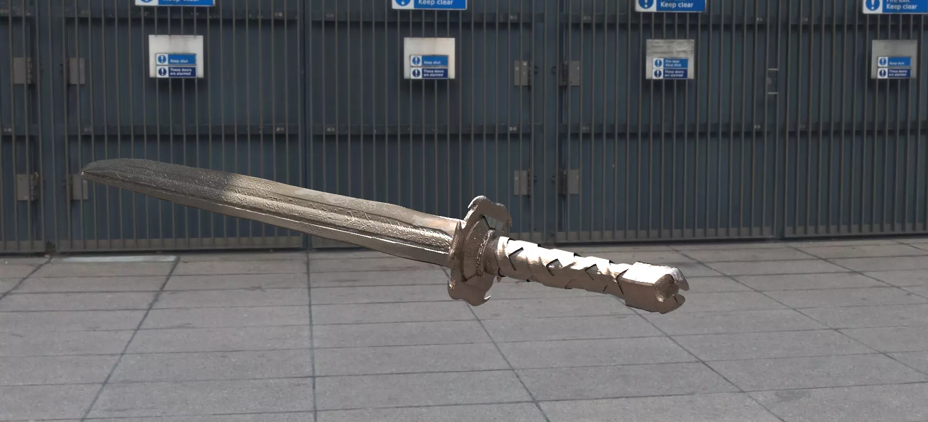 Ninja sword ornate 3D model_0