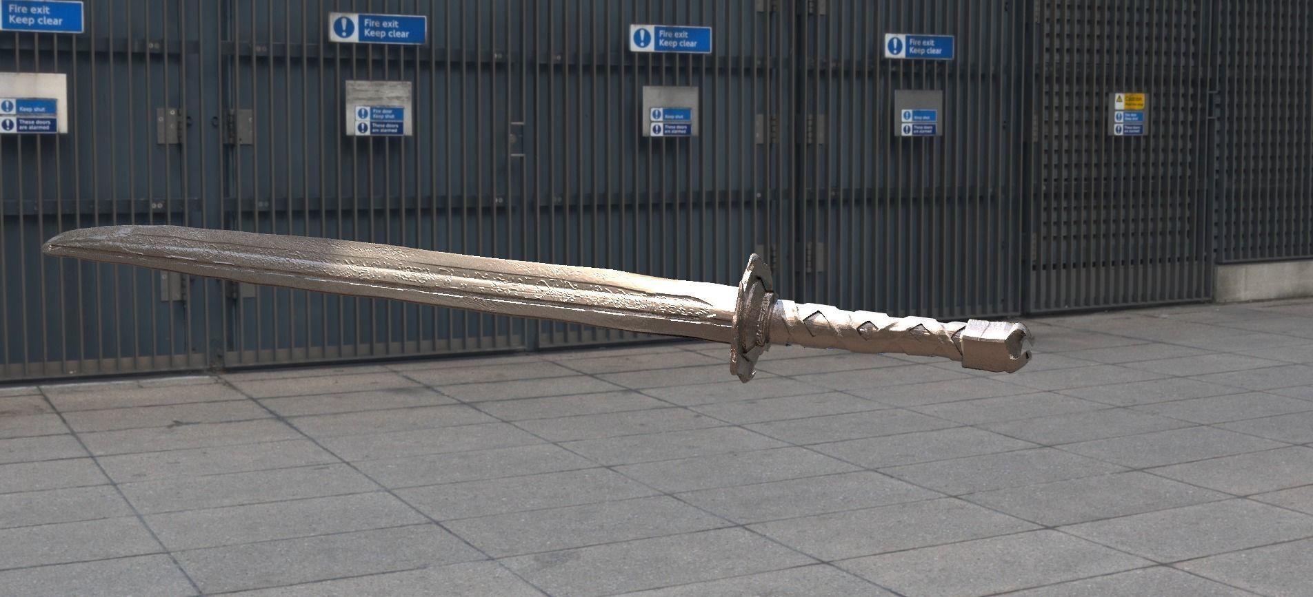 Ninja sword ornate 3D model_1