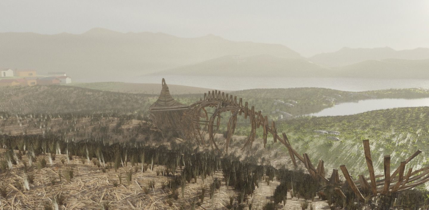 Isolated Nordic Sculpture Low-poly 3D model_2