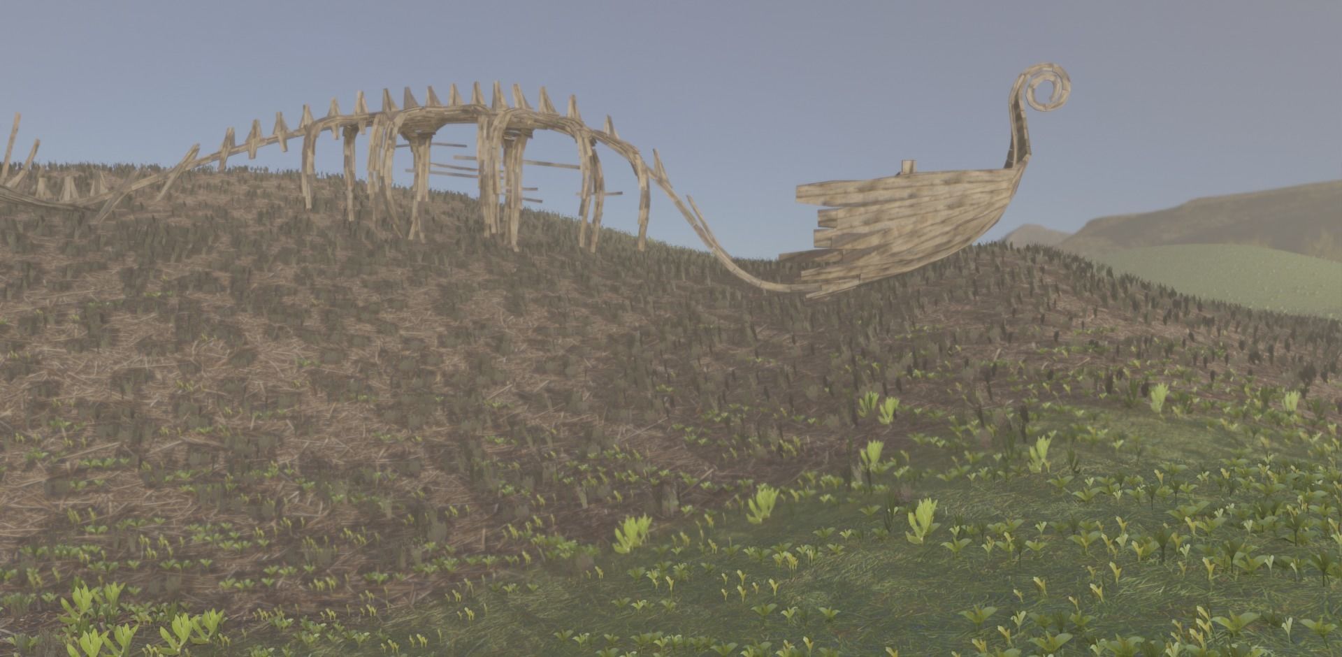 Isolated Nordic Sculpture Low-poly 3D model_3