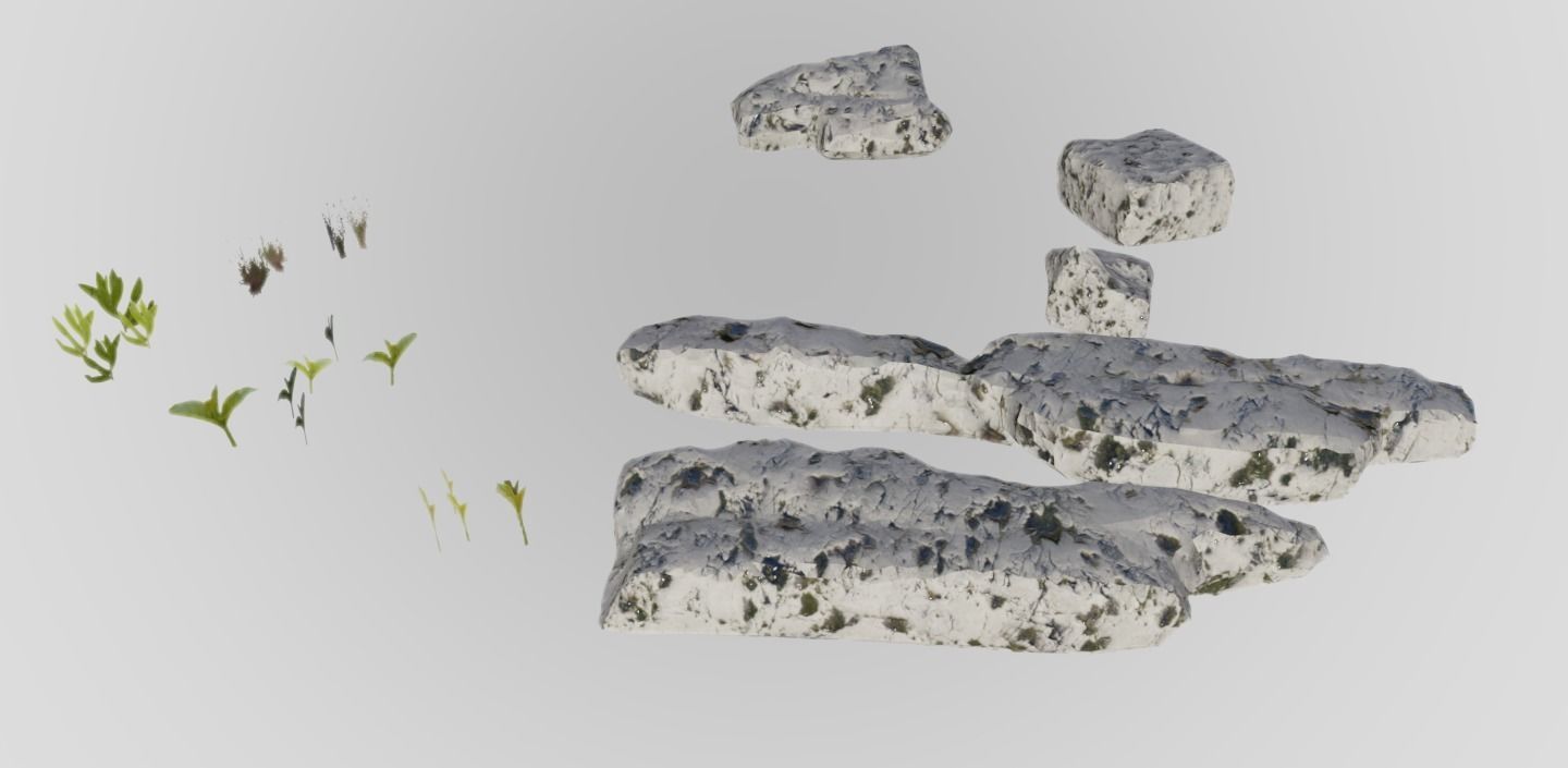 Isolated Nordic Sculpture Low-poly 3D model_10