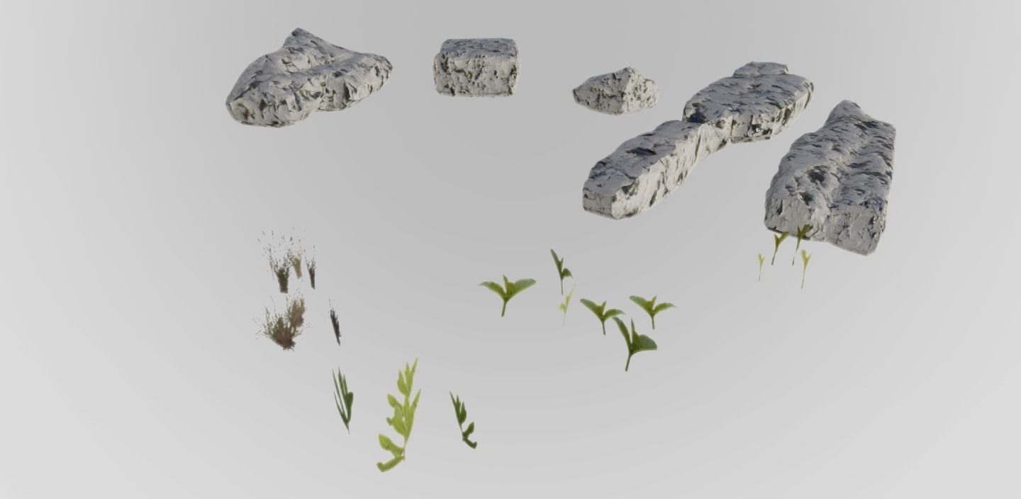 Isolated Nordic Sculpture Low-poly 3D model_9