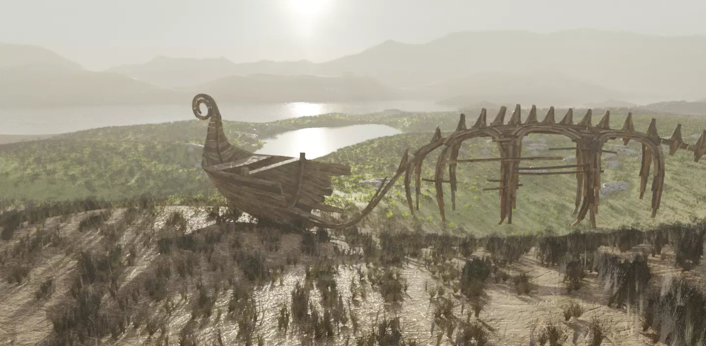 Isolated Nordic Sculpture Low-poly 3D model_0