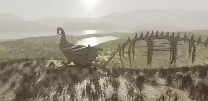 Isolated  Nordic Sculpture