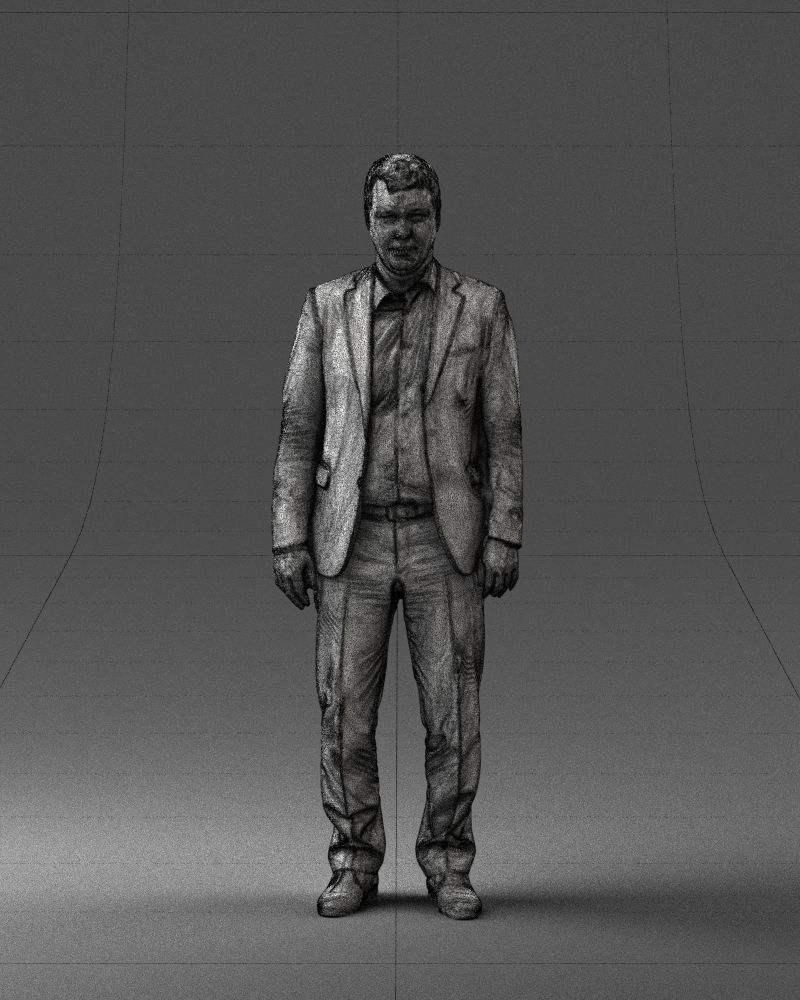 Young man in black suit 0637 3D model_38