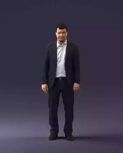 Young man in black suit 0637