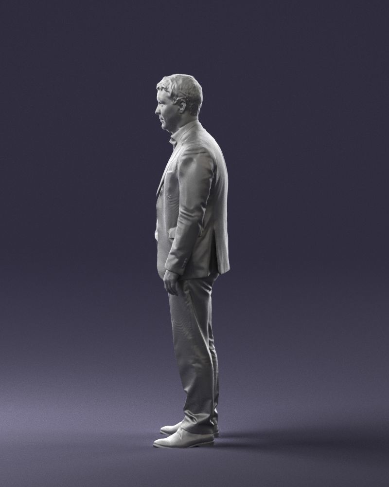 Young man in black suit 0637 3D model_10