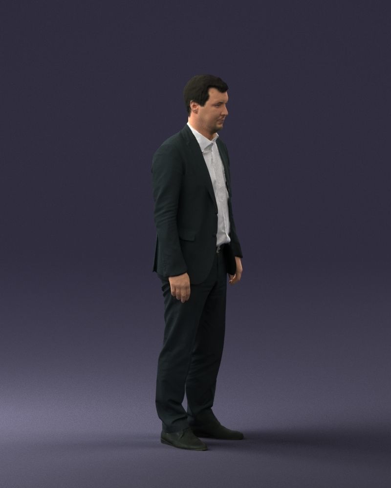 Young man in black suit 0637 3D model_30
