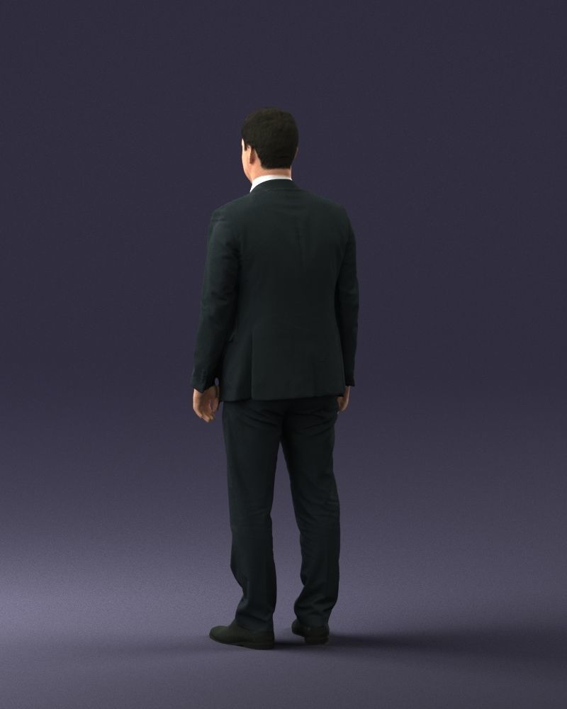 Young man in black suit 0637 3D model_15