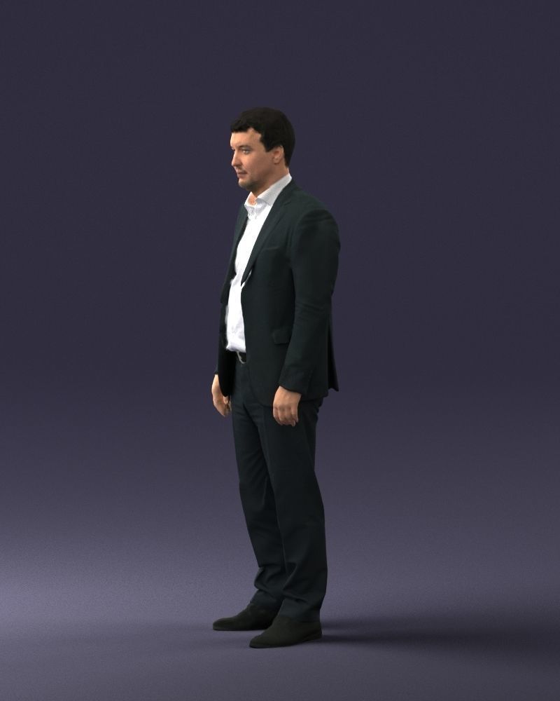 Young man in black suit 0637 3D model_6