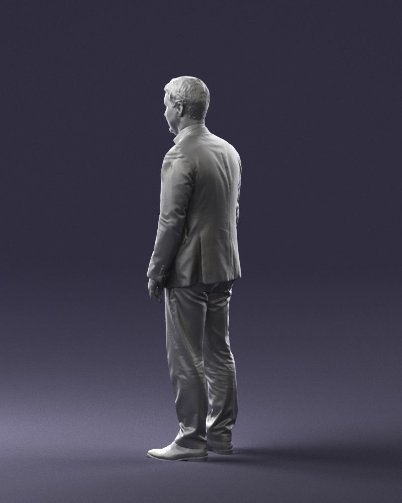 Young man in black suit 0637 3D model_13