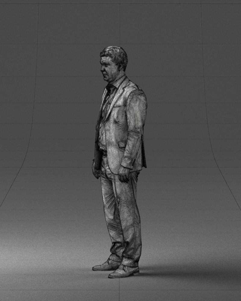 Young man in black suit 0637 3D model_8