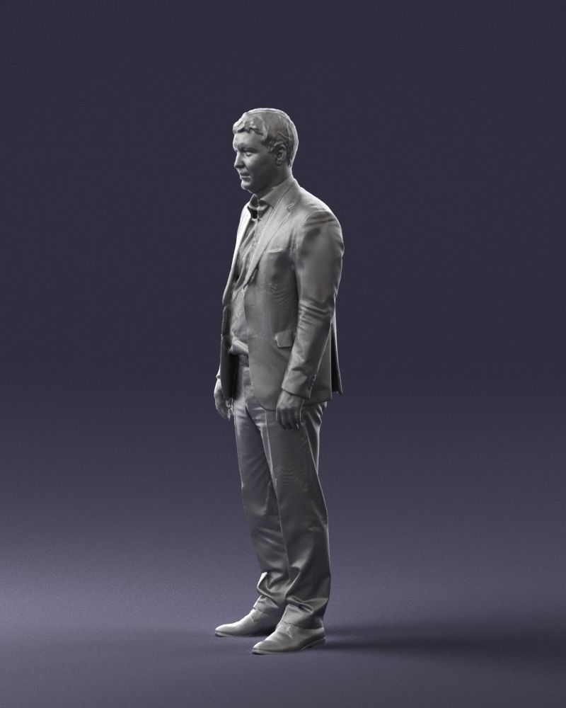 Young man in black suit 0637 3D model_7