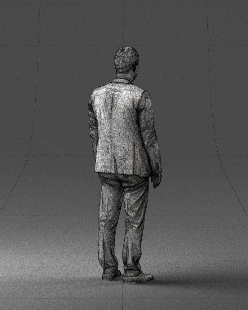 Young man in black suit 0637 3D model_23