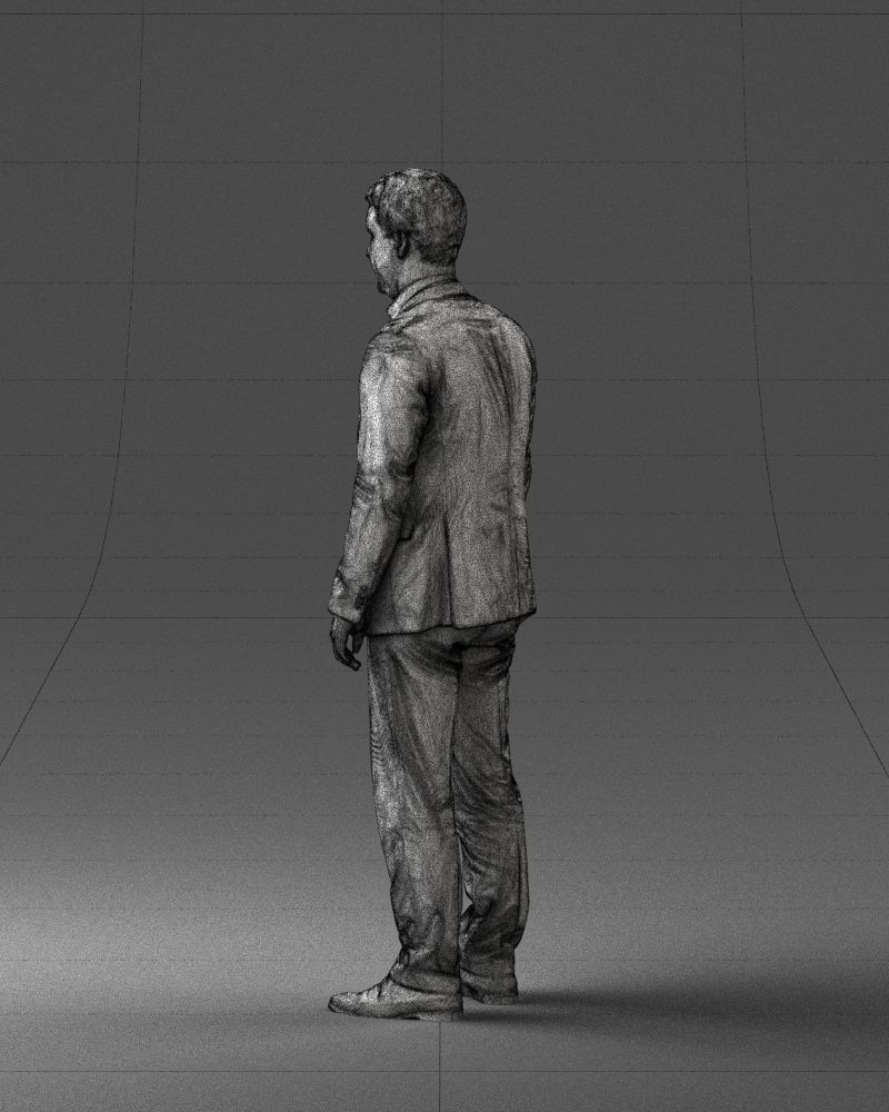 Young man in black suit 0637 3D model_14