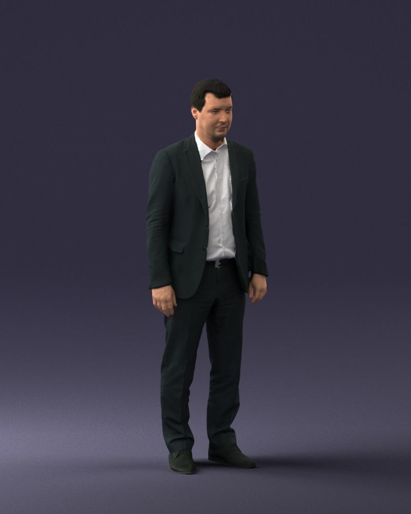 Young man in black suit 0637 3D model_33