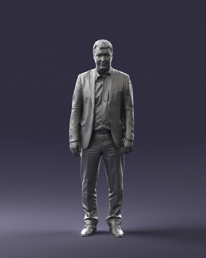 Young man in black suit 0637 3D model_1