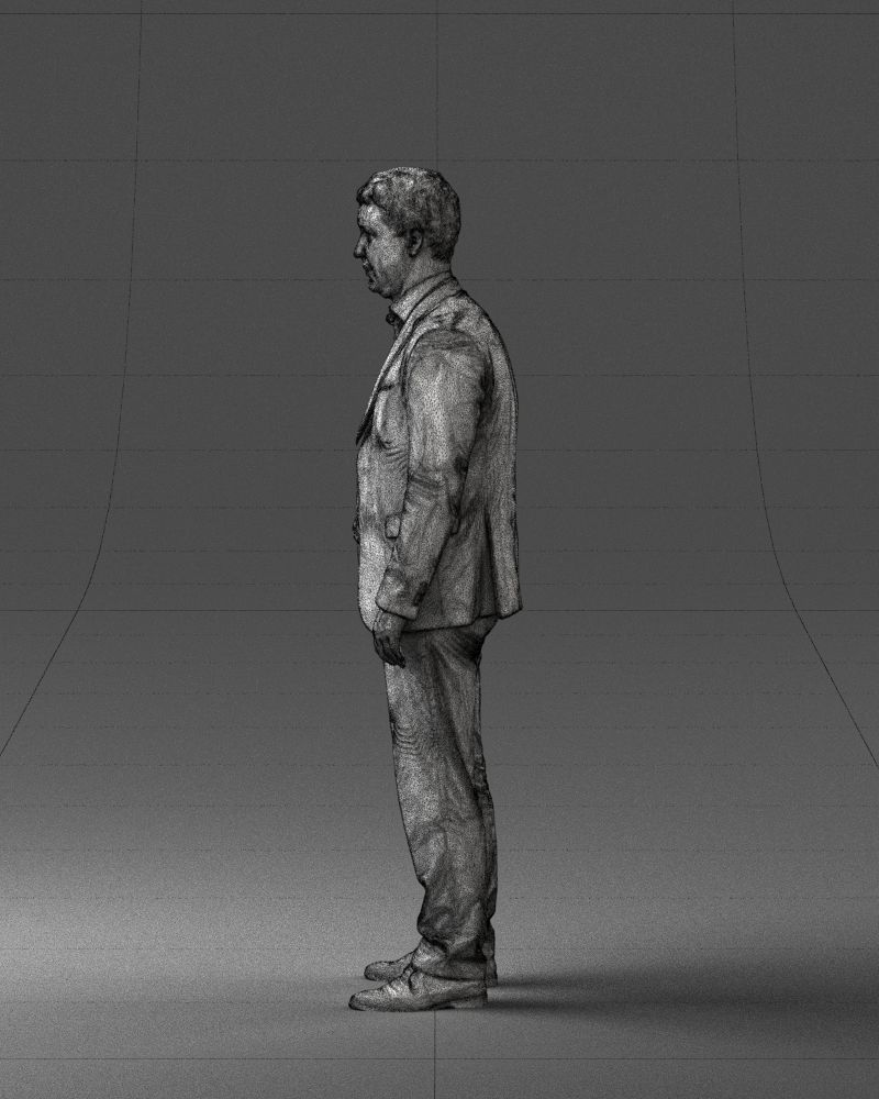 Young man in black suit 0637 3D model_11