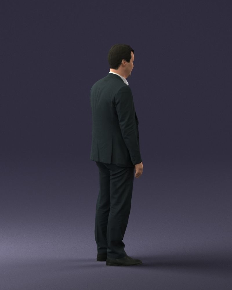 Young man in black suit 0637 3D model_24