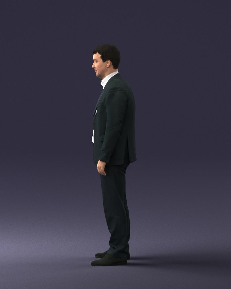 Young man in black suit 0637 3D model_9