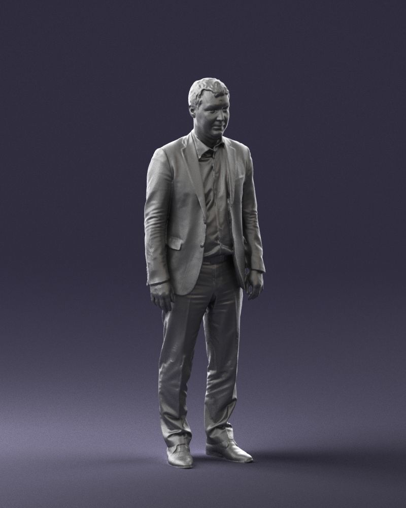 Young man in black suit 0637 3D model_34