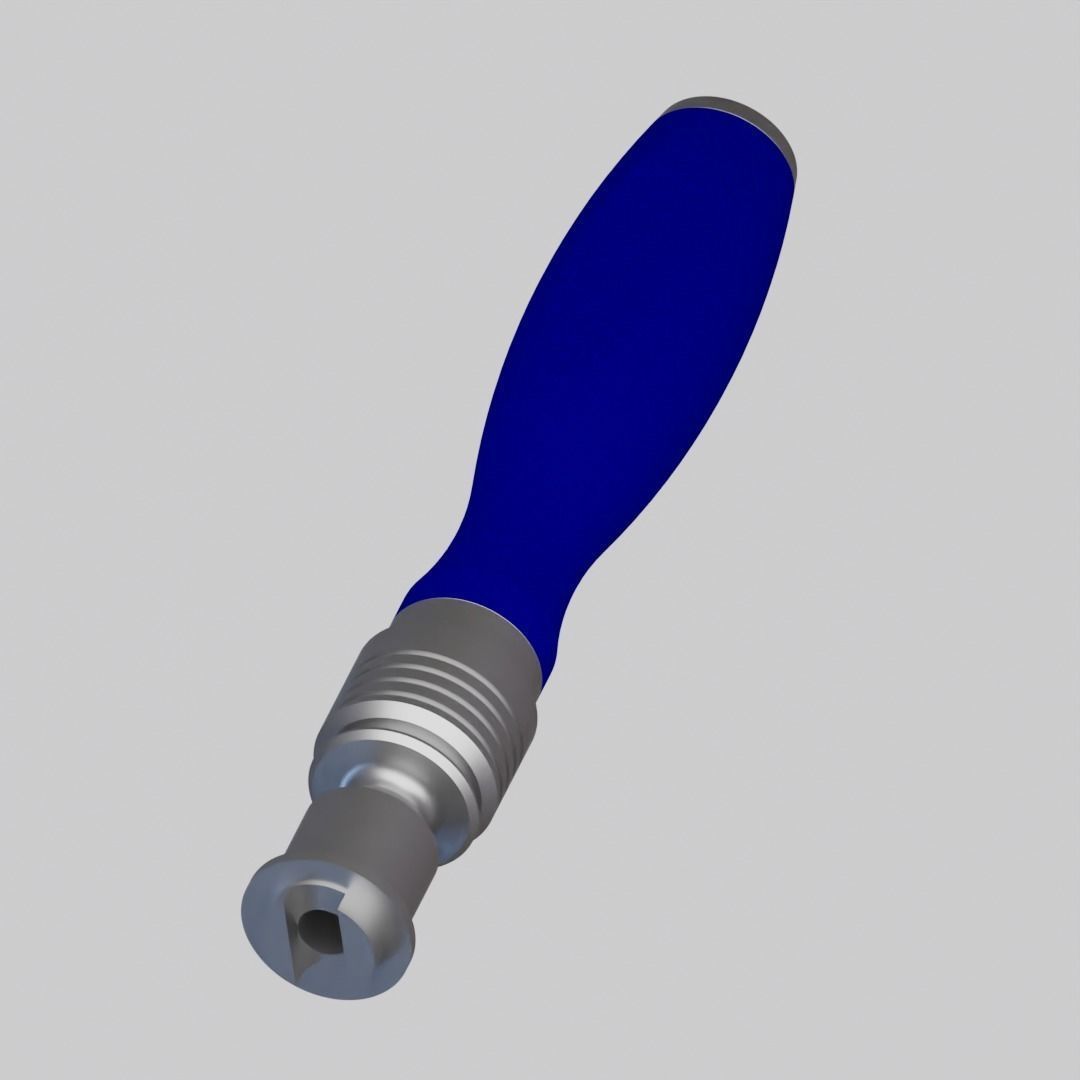 Orthopedic Straight Driver Handle 3D model_2