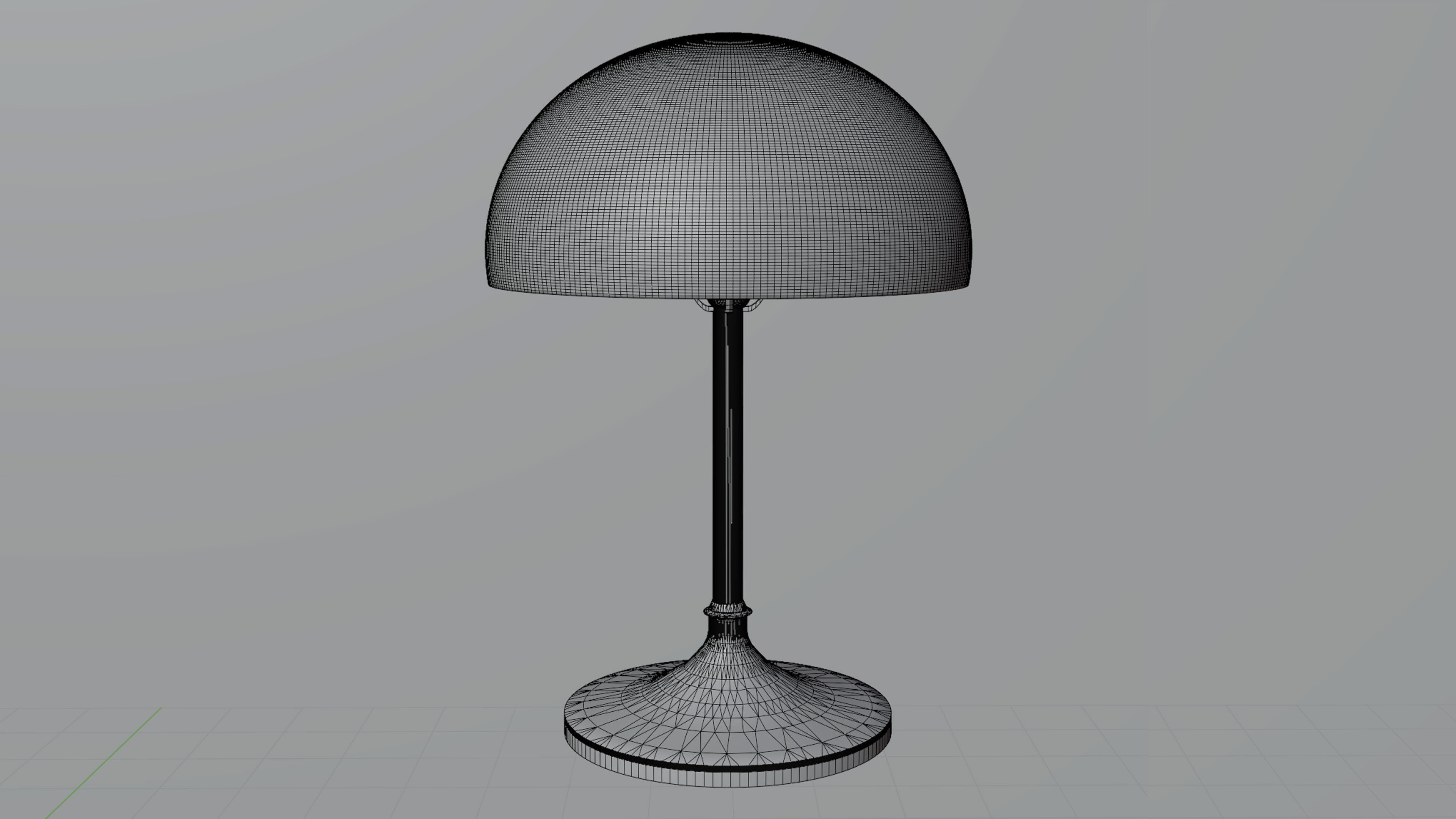Bedside Lamp classic 1965 Low-poly 3D model_5