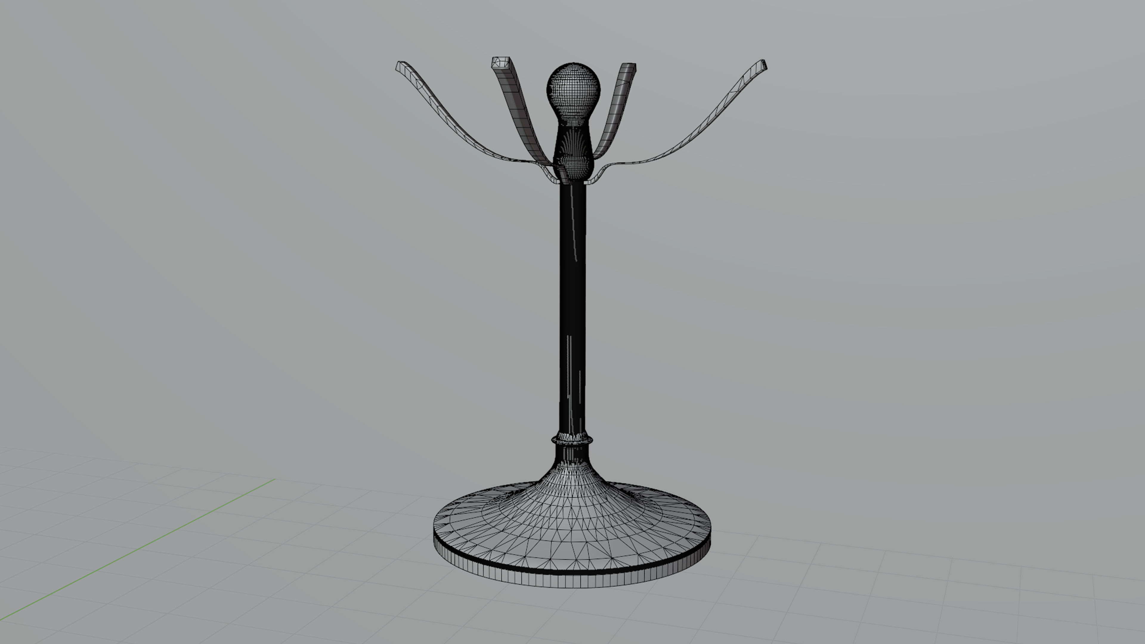 Bedside Lamp classic 1965 Low-poly 3D model_6