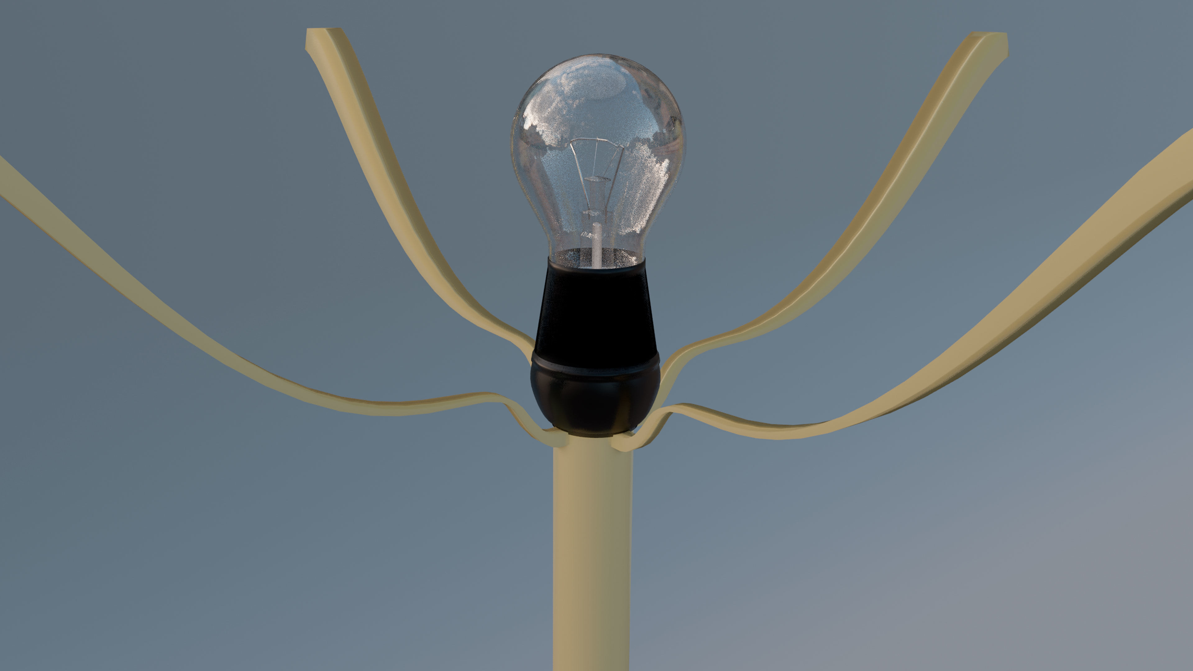 Bedside Lamp classic 1965 Low-poly 3D model_3